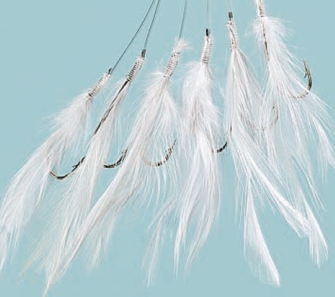 White feathers 6-hákový 2/0