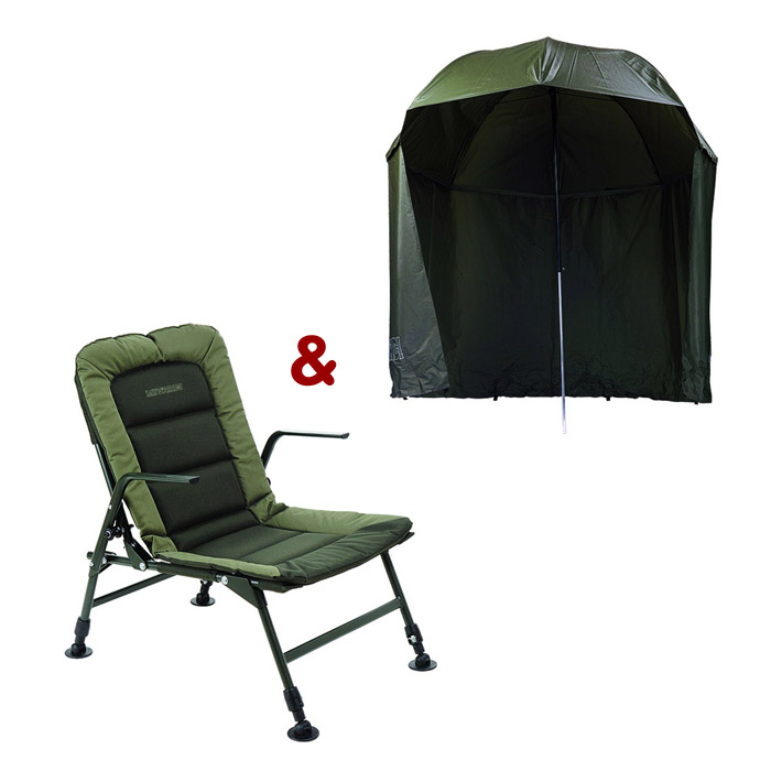 Stolička Premium + dáždnik Green s bokmi
