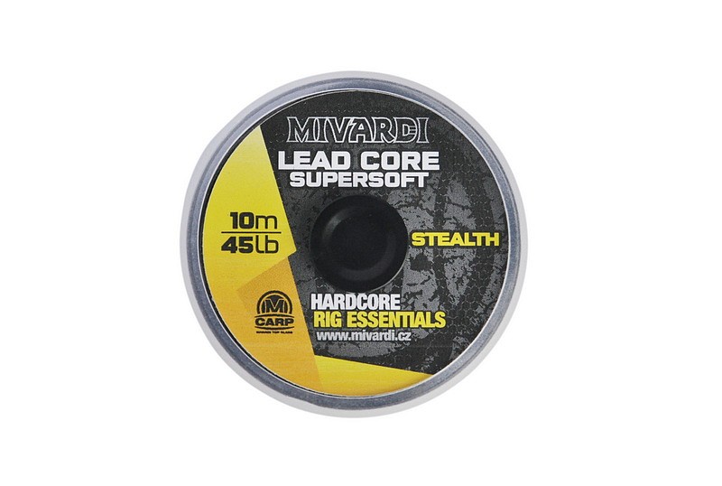 Bas De Ligne Leadcore Mivardi 10 M – Gainé, 45 Lbs, Vert Olive, Pour Carpe, Descente Rapide